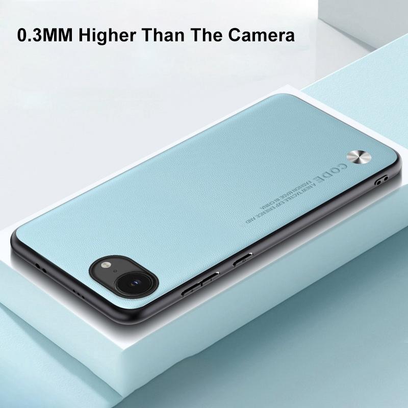 Luxury PU Leather Case For iPhone 16E Back Cover Matte Silicone Protection Phone Case For iPhone 16 E iPhone16E iPhone16 E Coque