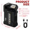 EDC Flashlight 1200mAh Mini Magnetic Flashlight Portable Pocket Double Light Sources Flashlights for Home Emergency Outdoor Car