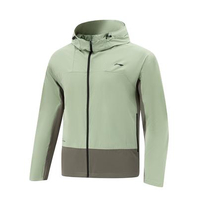 Li Ning Ice Silk Cool Comfort Versatile Sun Protection Windbreaker With Hood Men Outerwear Light-Green AFDV603-4
