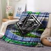 1pc Borussia Print Flannel Blanket, High quality Comfortable for All Seasons, Home Decor, Warmth and Comfort, Perfect for Christmas Gifts19