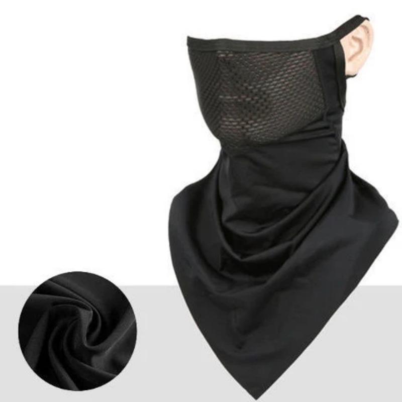 Summer Men Mask Full Face Two-Wheeler Neckerchief Biking Bandana UV Protection Mask Breathable Ice Silk Outdoor Suspending Ear Sc Practical Use