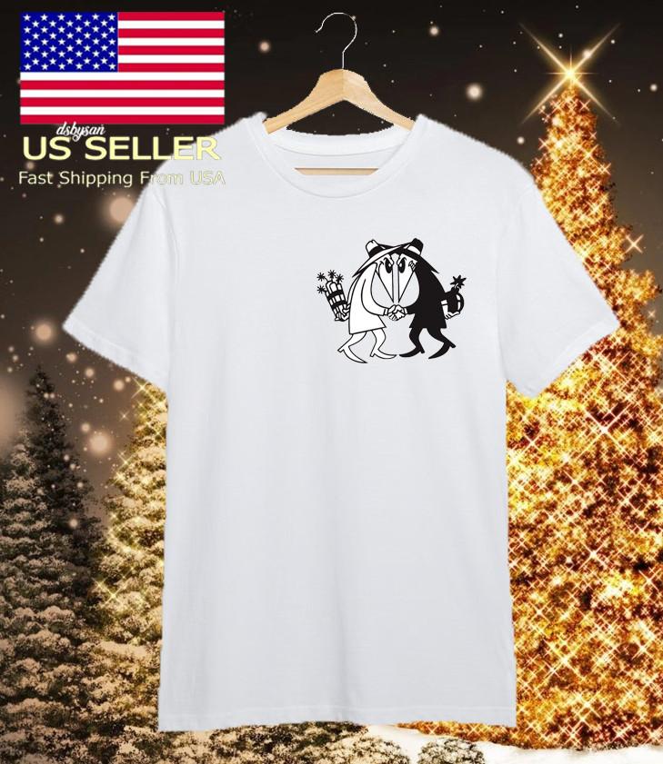HOT SHIRT Spy vs Spy cartoon Tshirt White Unisex Tee All Sizes S to 5Xl Unisex T-Shirt S