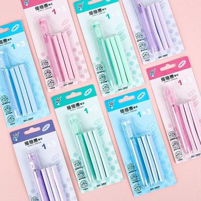 Stift Form Bleistift Abwischen Radiergummi Core Ersatz Presse Radiergummi Einfache Versenkbare Radiergummi Büro