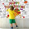 Kids Diy Thanksgiving Canvas Graffiti Paper For Fall Celebration Party Decor