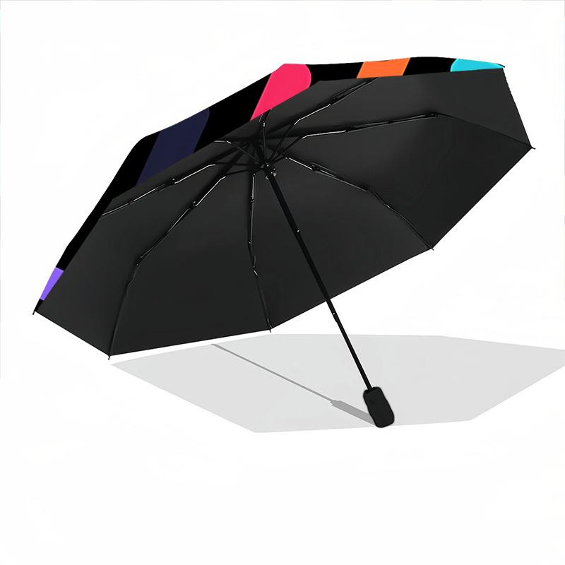 1pc Colorful Maze Automatic Folding Umbrella - 8-Rib Automatic Open/Close, Large Canopy Birthday Festival Gift Yy251217156