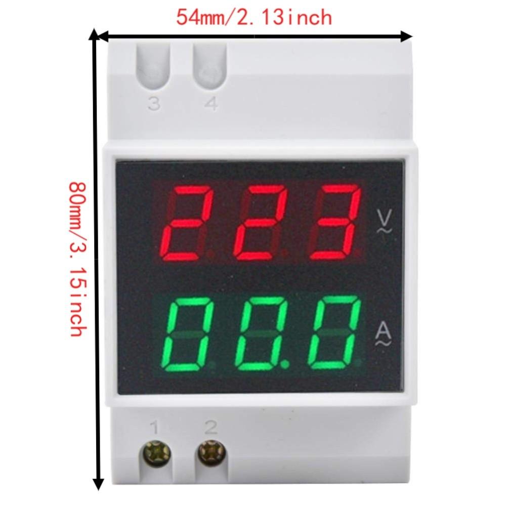 LED Display DIN Rail Power Meter AC80-300V Digital Energy Meter  Industrial Panel