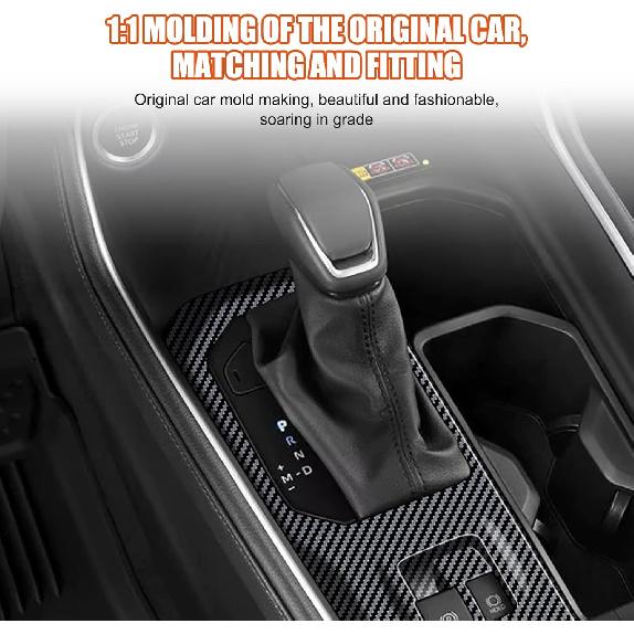 Gear Shift Panel Cover Trim Compatible with Toyota Grand Highlander 2024 2025 2026,ABS Carbon Fiber Pattern Central Control Gear Panel Trim Cover
