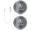 Car LED Cup Holder Lights Mat 7 Color-Changing Light Coasters For Skoda octavia 2 a7 a5 rapid fabia yeti superb SCALA Accessorie
