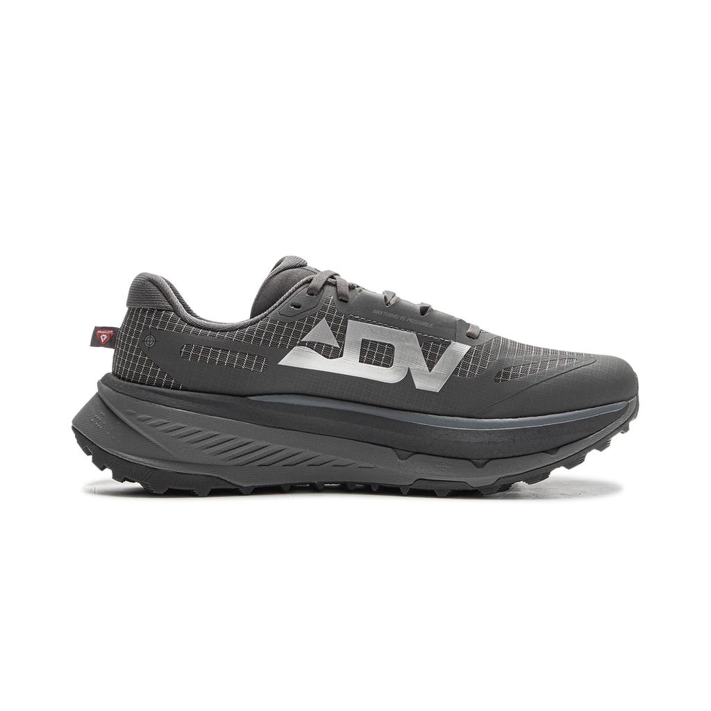 Li Ning De Lu Cushioning Slip Resistant Abrasion Resistant Rebound Low top Casual Running Shoes Men's Coal Smoke Gray ARNV009-34