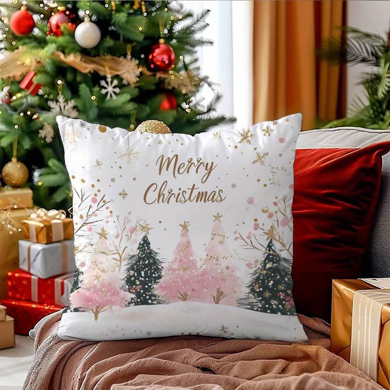 Uroczy Pies i Kot na Świątecznej Poszewce na PoduszkęNadaje się do sofy samochodu sypialni dekoracyjna poszewka na poduszkę poszewka na poduszkę