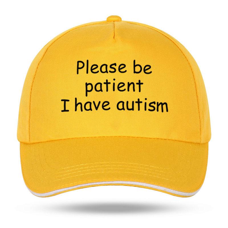 Please Be Patient I Have Autism Cap Baseball Cap Hat Outdoor Fish Women Printed Czapka Bonnet Spring Casual Unisexs cap