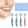 Double Sided Denture Toothbrush Plastic Cleaning Brush New Denture Brush  Orthodontic Care