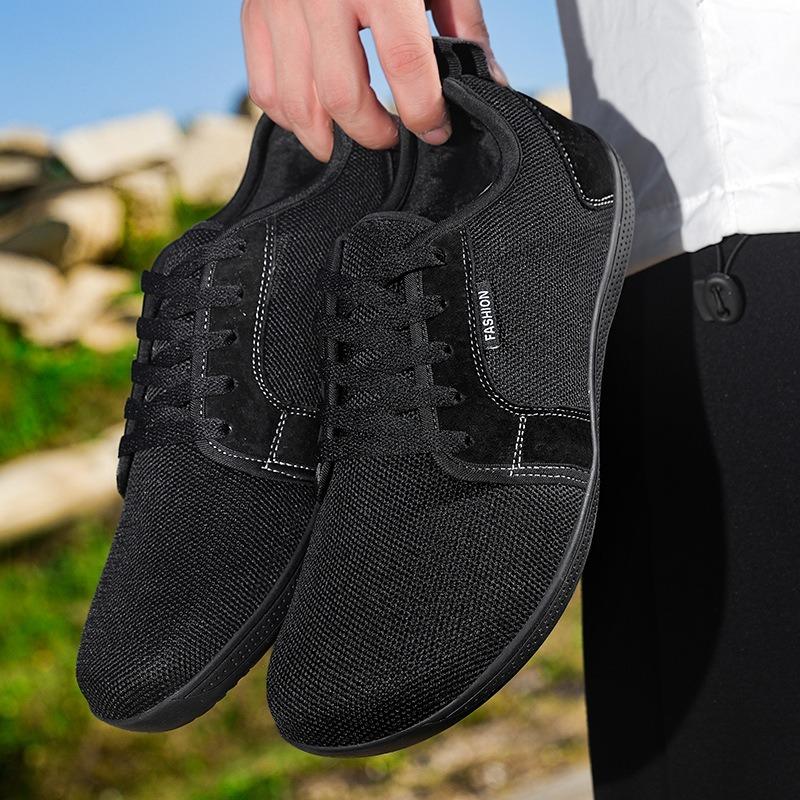 New Outdoor Men's Comfort and Women's Walking Shoes, Wide-toe Shoes, Breathable Soft-soled Couple's Flying Woven Sports Shoes