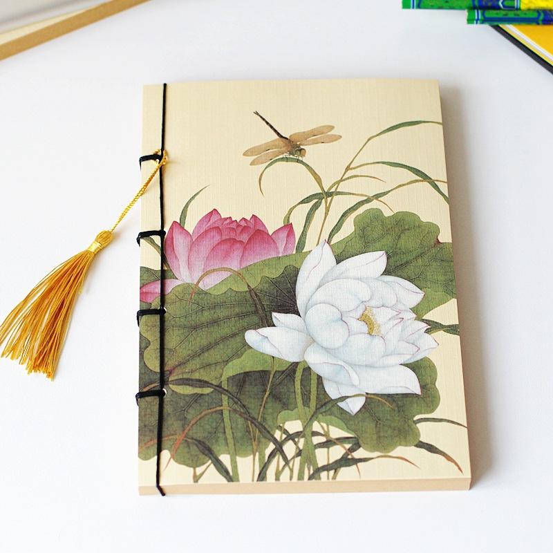1pcs Vintage Chic Tassel Notebook Elegant Chinese Style Design Notebook Suitable for Diary Writing & Note-Taking