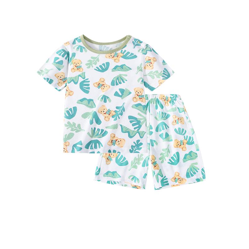 Classic Teddy Kids  Pure Cotton Short Sleeve Pajama Set 90