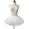 Sweet White Puffy Lace Ballet Skirt - Petite, High Waist, Elastic Waistband