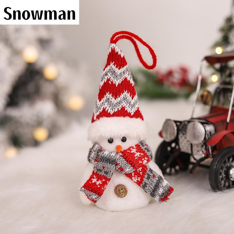 New 3-1PC Small Christmas Glowing Gnome Doll Santa Claus Snowman Elk Doll Home Decor Tree Pendant New Year Ornaments Xmas Gifts