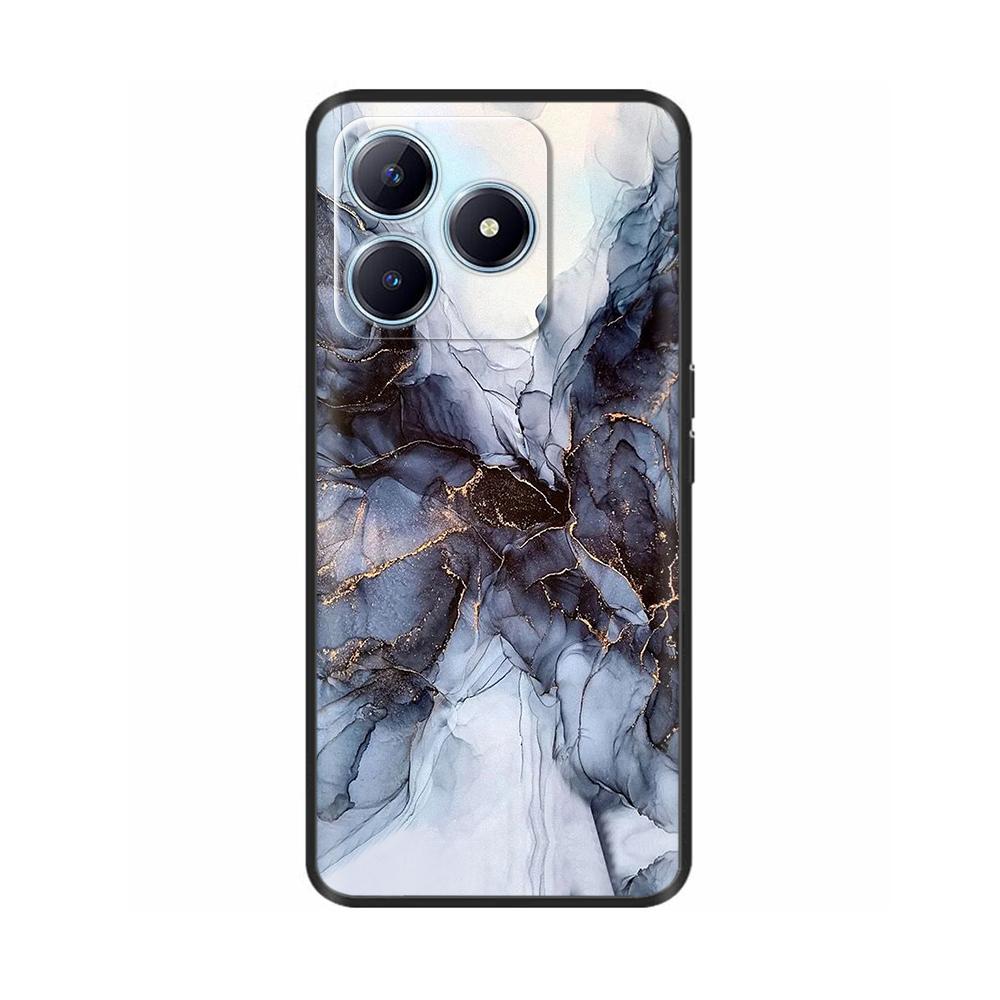 Case For Realme C63 Soft TPU Black Silicone Back Cover For RealmeC63 Cases Cute Protective Shell Painted Colorful Bumper Coque