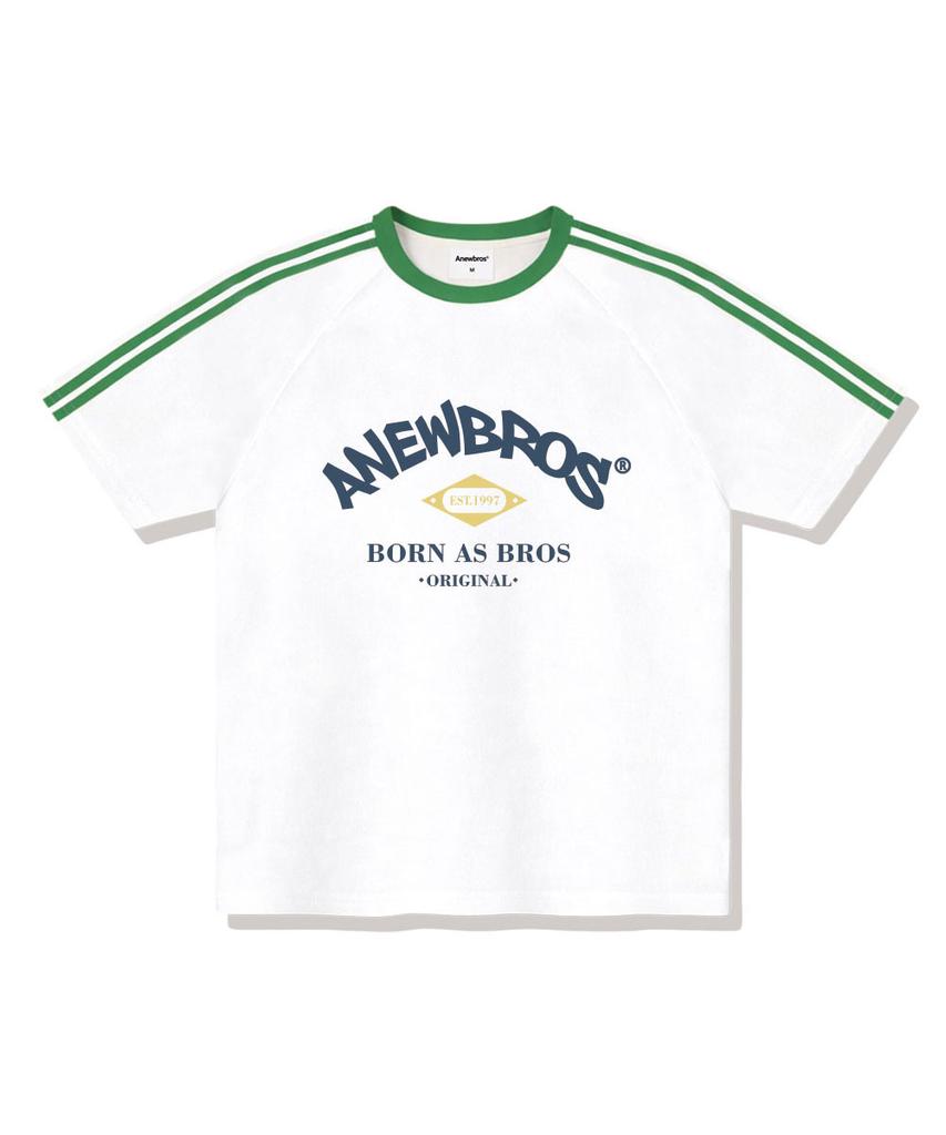 ANEWBROS Club Oversized Track Short Sleeve T-Shirt 4 Colors [Anse_3502]