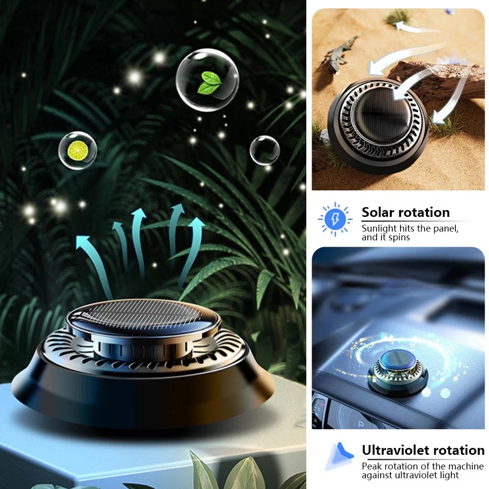 Solar Car Air Freshener Automatic Rotation Perfume Diffuser Essential Oil Diffuser Interior Air Freshener Diffuser Aromatherapy
