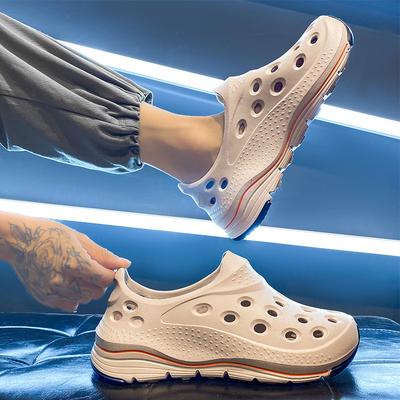Sandals Men's Summer 2024 New Outer Wear Bag Head Driving Outdoor Sports Non-slip Beach Stepping On Shit Hole Shoes