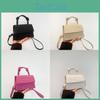 Trendy 2024 Stylish Solid Color Pu Small Tote Bag For Women With Mobile Pocket