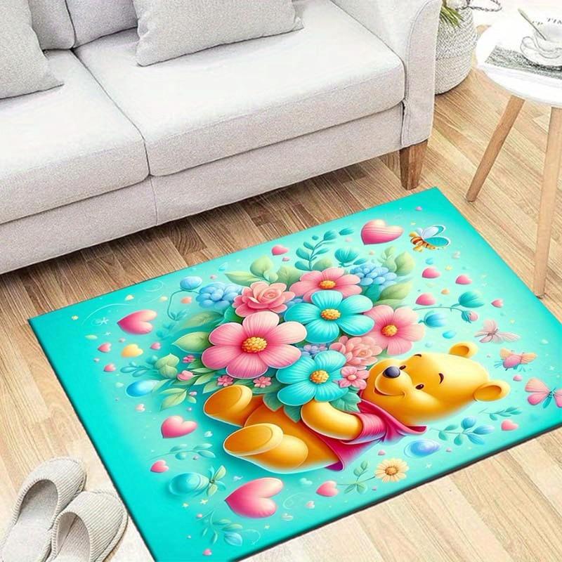 

1pc Winnie Pattern Area Rug Soft Flannel Floor Mat for Living Room, Bedroom, Sofa Coffee Table Floor Mat 60cm by 90cm