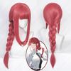 Anime Makima Cosplay Paruka 70 cm Dlouhá Růžově Červená Zapletená Paruka Tepelně Odolné Syntetické Vlasy Halloweenská Párty Paruky na Pokrytí Pokožky Hlavy