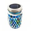 LED Mosaic Solar Light Waterproof Solar Glass Bottle Jar Table Lamp Glass Table Lamp for Garden Party Camping Terrace Yard Decor