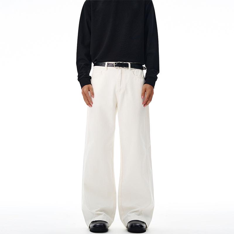 LKTM American Retro Unisex Reine Baumwolle A-Linien Freizeithose - High-End Cleanfit Bodenlang