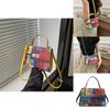 Trendy Color-block Fashion Chain Crossbody Purse For Women In Stylish Black Green Yellow And Rose Pink