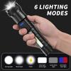 Rechargeable LED Flashlights With 6 Lighting Modes, COB Side Lights & Powerful Handheld Design – Super Bright & Long Range, Perfect For Camping