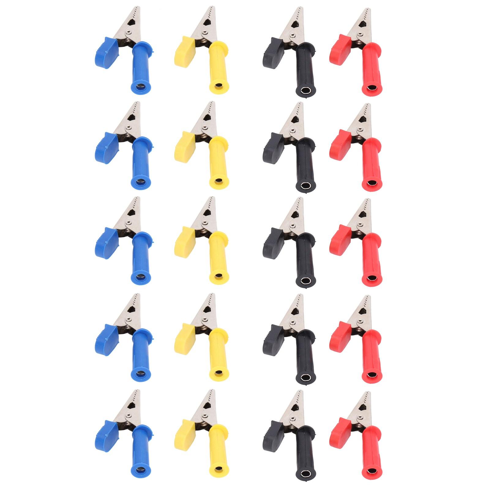 

5Set Test s Clips Brass PVC Car Battery Charging Tests Clamp with 4mm Jacks for Wires