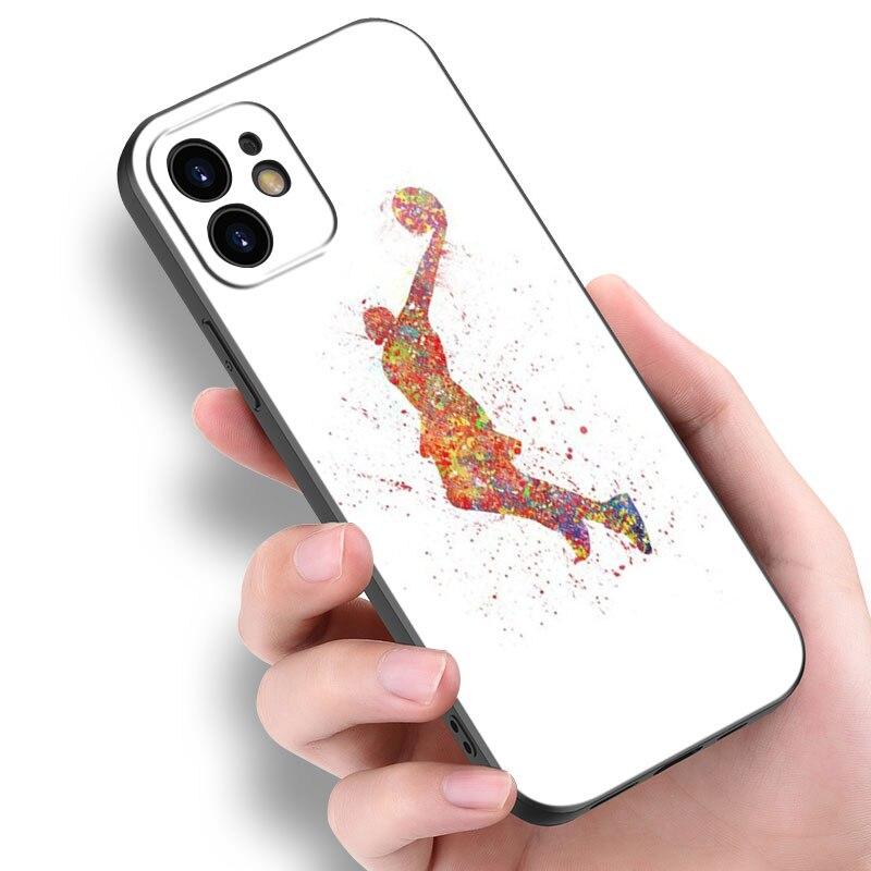 Husa de telefon pentru coș de baschet dunk pentru Apple iPhone 14 13 12 Mini 11 Pro Max 7 8 XR X XS 7 8 Plus SE 2020 2022 husă neagră