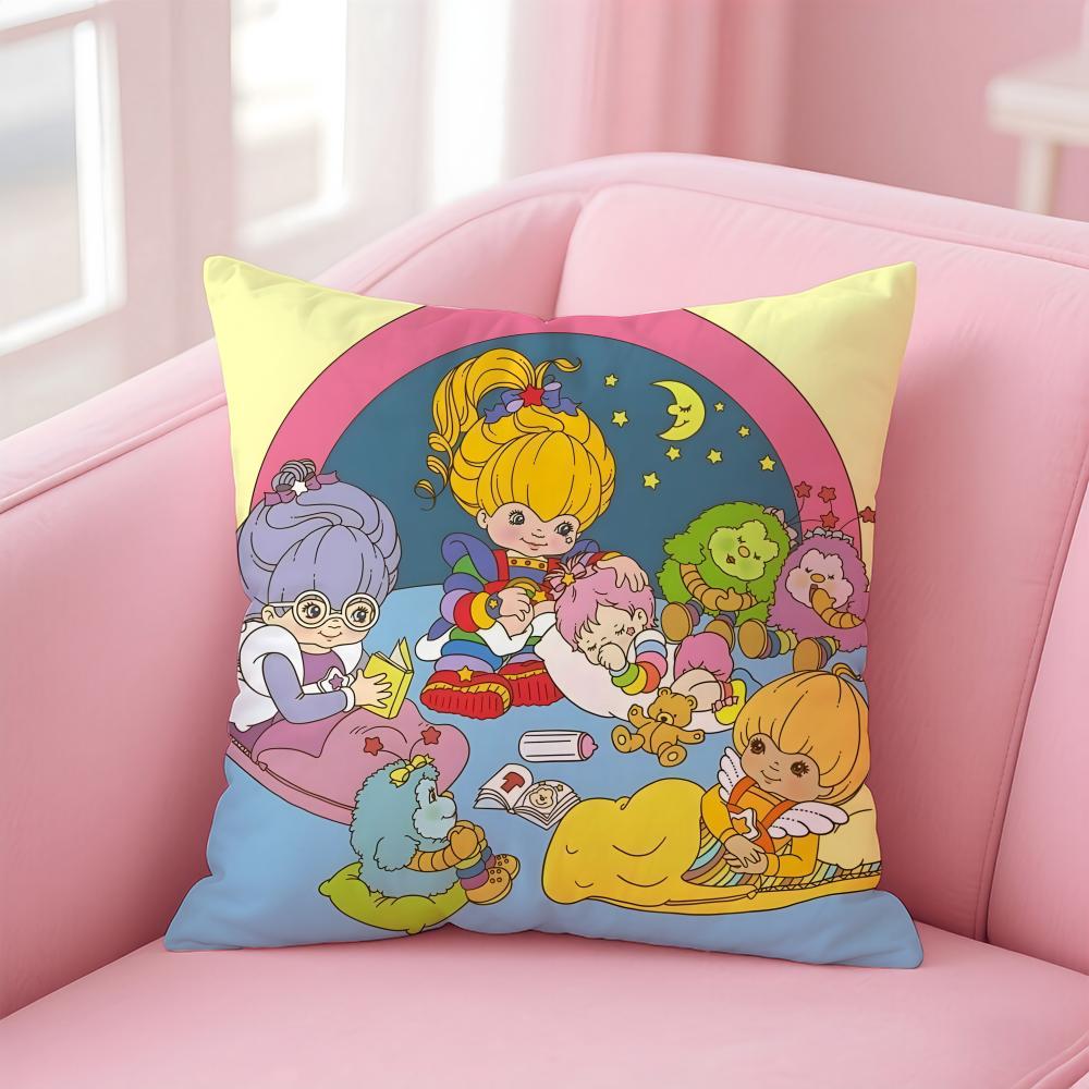 

Cute R-Rainbow B-Brite Cushion Cover Comfortable Reversible Pillow Cover Ideal for Car Sofa Bedroom & Beyond 12x12Inch