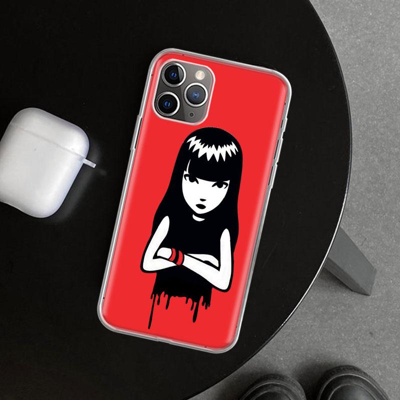 Comics Emily The Strange Phone Case Cover for iPhone 11 12 13 Mini 14 15 Plus 16 Pro Max 17 Air 7 8 + SE Art Customized Fundas 1