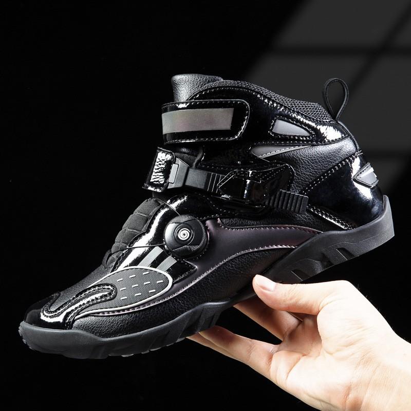 Mens Motorcycle Riding Boots All-Season Off-Road Touring Shoes Street Dirt Bike Riders