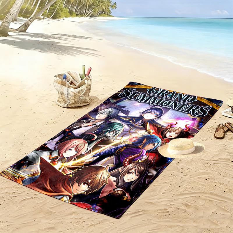 Grand Summoners Print Beach Towel, Large Soft Quick Dry Towel for Beach Camping Swimming