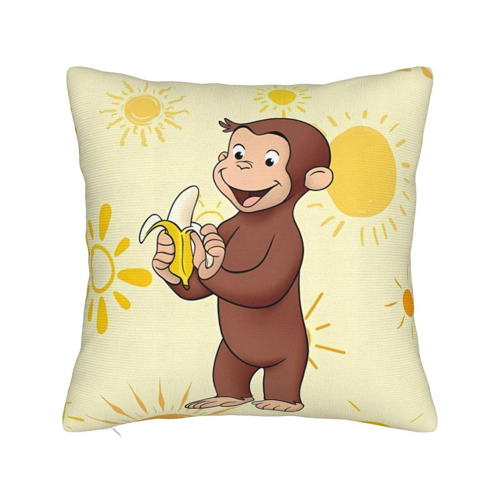 Pillow Cover Curious Georges Novelty Pillow Case For Couch Sofa Bedroom Pillowcases