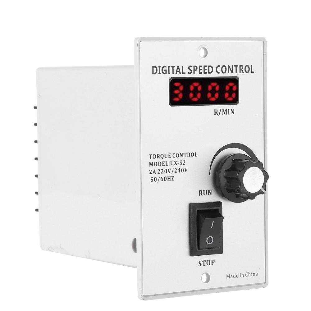 AC 220V 50Hz 15 400W Digital Adjustable Stepless Motor Speed Controller 0 1450rpm (400W)
