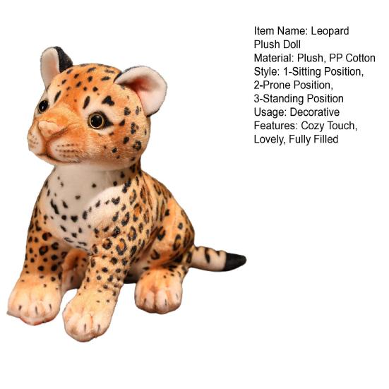 Exquisite Realistic Companion PP Cotton Stuffed Animal Doll Toy Home Bedroom Decor Birthday Gift Plush