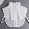 White Lace Lapel Half Shirt Black False Blouse Collar Detachable Fake Collar  Clothes Decoration