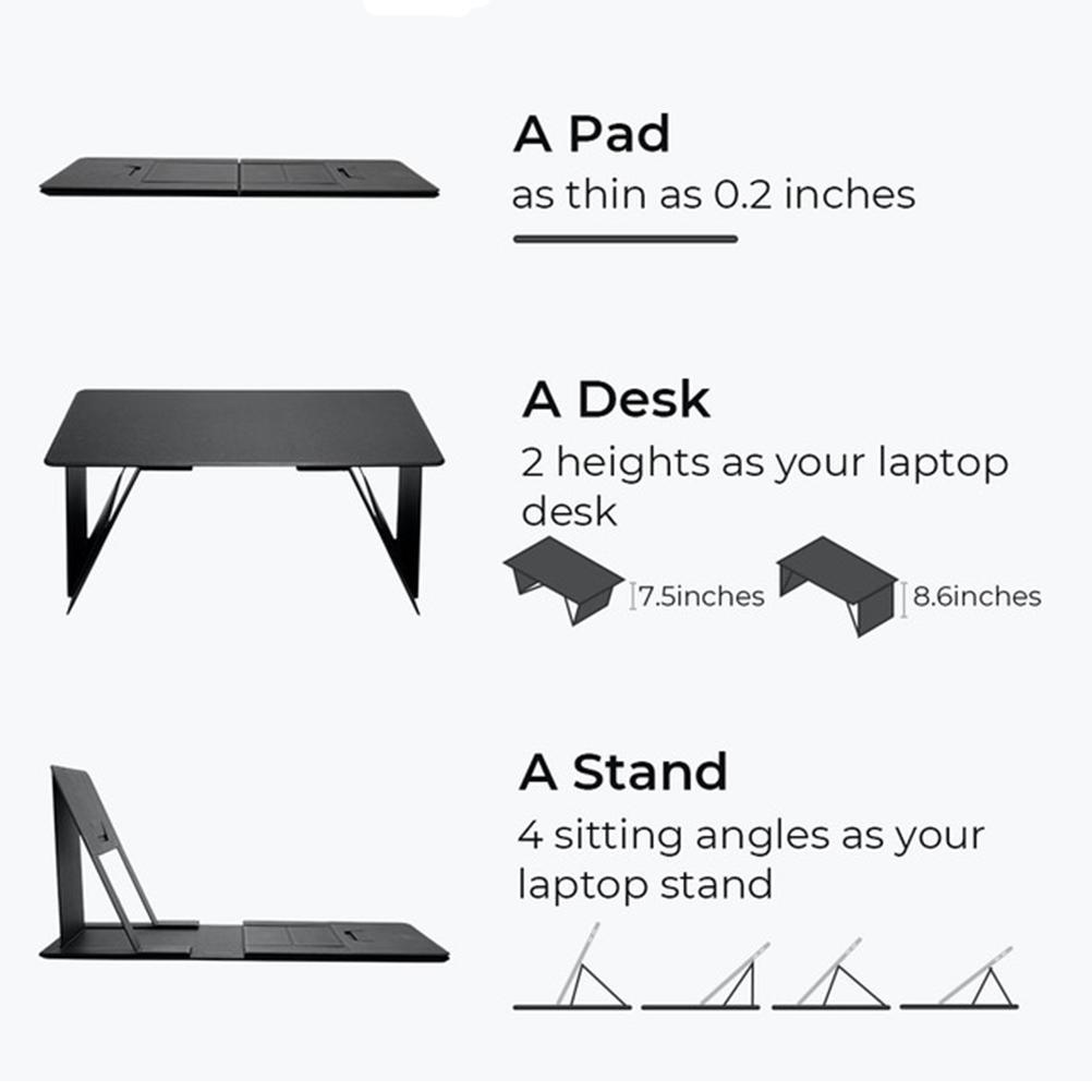 Laptopständer aus Kunststoff Faltbarer Notebookständer Laptop-Schreibtisch Computer-Tischständer