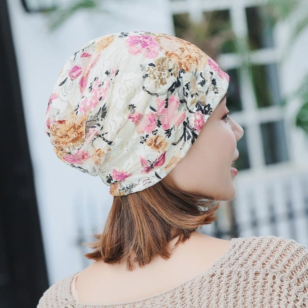 Soft Chemo Cap Floral Pattern Stretch Slouchy Turban Turban Hat Head Scarves  Fashion Accessory