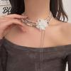 Fashion Faux Pearl Necklace Choker Women Elegant White Versatile Sparkling