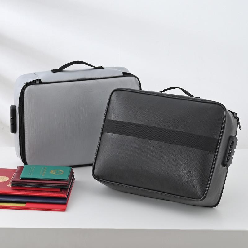 Travel Document Organizer With Fireproof Silicone For Family And Travel Use