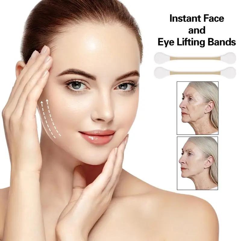 10pcs Transparent Neck Lifting Patches Waterproof Elasticity Invisible Fading Neck Wrinkle Adhesive Stickers Face Lift Tape