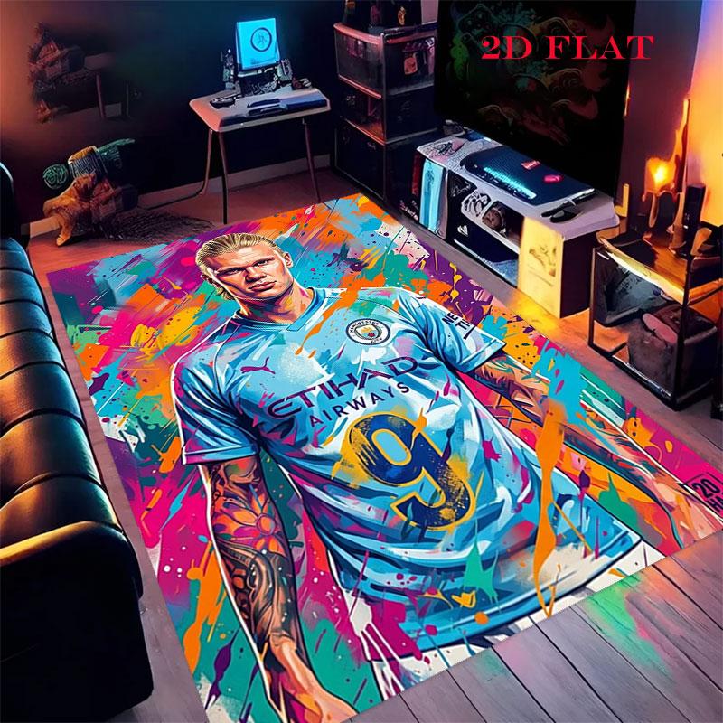 Haaland poster Carpet Rug for Living Room Bedroom Home Sofa Decoration,Kids play Nonslip Floor Mat