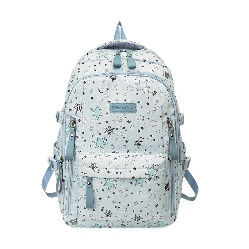 Schoolbag Korean Version of the New High-value Star Schoolbag for Girls, Junior High School, Lightweight Campus College Student Backpack, Sweet Girl