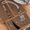 Chinese Style Ma Mian Skirt Cheongsam Necklace with Tassels and Beads